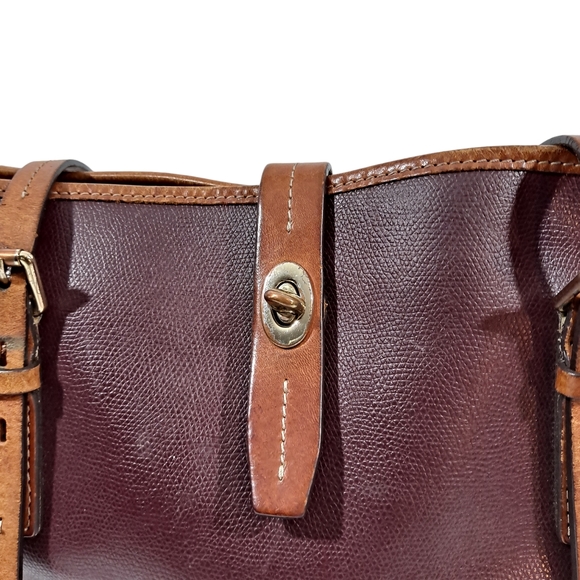 Dooney & Bourke Dover Large Tote Bag Red Pebble Grain - Picture 5 of 16